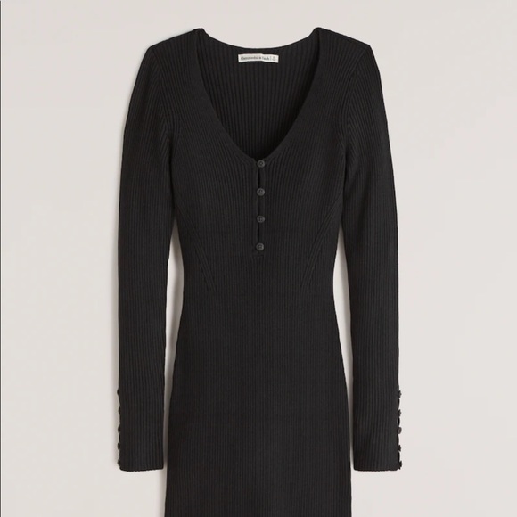 Fitch Henley Black Sweater Dress 